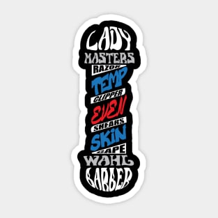 Lady Barber Pole Sticker